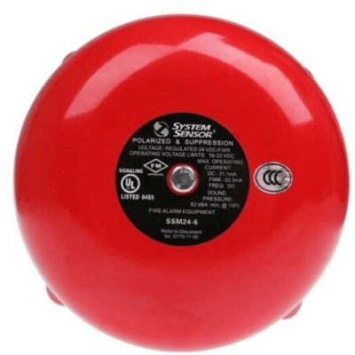 Fire Alarm SYSTEM SENSOR SSM24-6 Alarm Bell 6″, UL Listed, USA